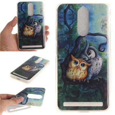 

Oil painting owl Pattern Soft Thin TPU Rubber Silicone Gel Case Cover for Lenovo K5 Note