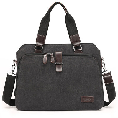 

Simo (SIMU) 1622 handbag Messenger bag simple fashion canvas bag multi-functional package computer bag brown