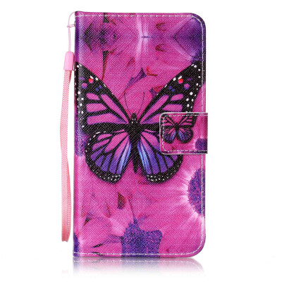 

Black Butterfly Design PU Leather Flip Cover Wallet Card Holder Case for Wiko Fever 4G