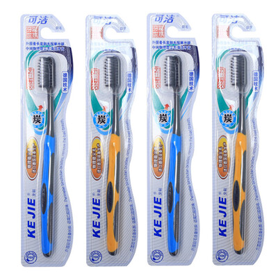 

Can be clean can be a soft toothbrush double-edged long charcoal mixed with a solid grinding 4 cents