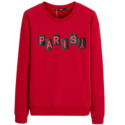 

Semir Women&39s Casual Round Collar Letter Print Long Sleeve T-Shirt Korean version 19316160242 Medium Flower Gray M