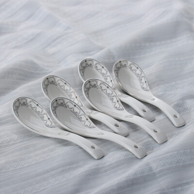 

Jingdong supermarket Jie Yajie small spoon ceramic small spoon European ceramic small spoon 6 loaded San Torre
