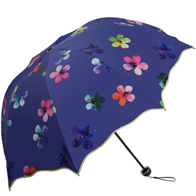 

Jingdong supermarket] Paradise umbrella (UPF50 +) full shade black rubber three fold sun umbrella sunny umbrella 31823E purple