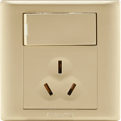 

Feidiao (feidiao) switch socket panel high power 16A air conditioning plug single open single 86 type A3 champagne gold