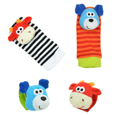 

New Baby Soft Handbells рук ремешок трещоток животных Носки Игрушки