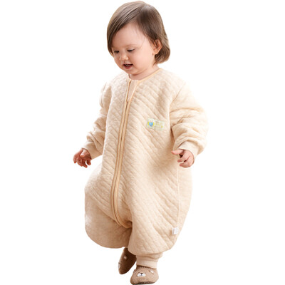 

like baby (elepbaby) baby sleeping bag spring and autumn models baby soft washed cotton split legs gauze sleeping bag children M code pink 75X34CM