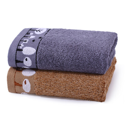 

[Jingdong supermarket] Tuqiang towel home textiles bamboo fiber towel towel two loaded forest of words gray / coffee 95g / Article 34 * 72cm /