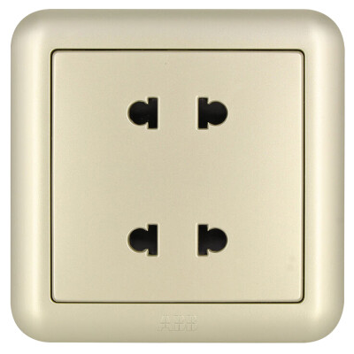 

ABB switch socket panel two double hole four hole socket Dejing series gold AJ212-PG