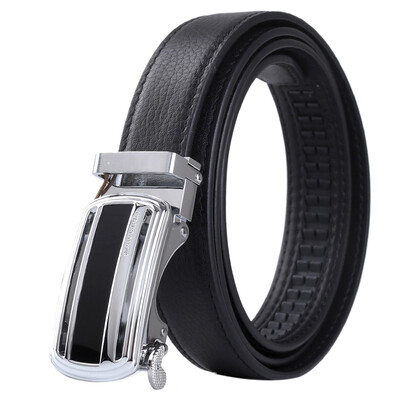 

Pierre Cardin Lady&39s belt Korean version of the simple fashion leather wild automatic buckle belt gift box P5B905103-BYA black