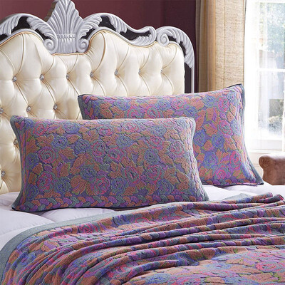 

Covator pillow pillow Roman court cotton pillow towel pair of adult gauze pillow pillow 2 pieces to increase the sweat sweat skin breathable purple 2 50 80cm