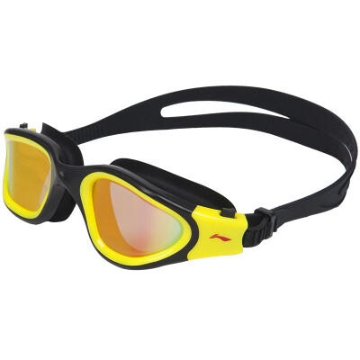 

Li Ning (LI-NING) goggles men and women anti-fog waterproof high-definition swimming glasses large box coated swimming goggles adult comfortable LSJL627 black blue