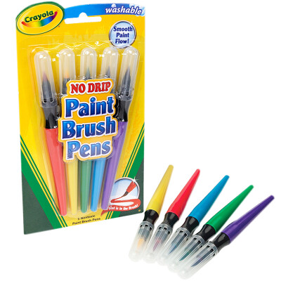 

Painted Crayola 5 color can be washed watercolor brush 54-6201