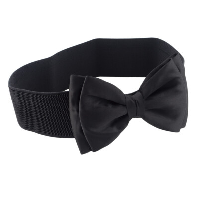 

Fashion Women Bowknot Elastic Bow /Wide Stretch Buckle Waistband Waist Belt