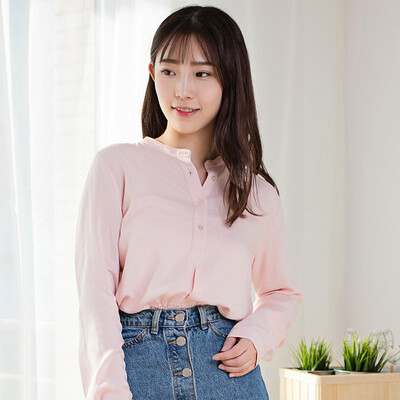 

intercrew South Korea 2017 spring new shirt female long sleeves loose type collar collar women women IS7S51 light pink 95