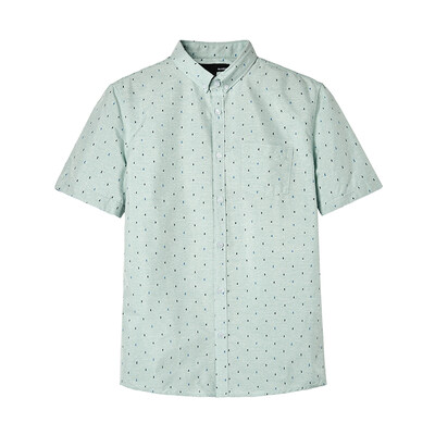 

Semir Semir рубашка с короткими рукавами с короткими рукавами рубашки летом новые печати мужской квадратный воротник белой рубашки 13216041209 тон M