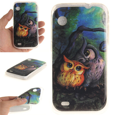 

Oil painting owl Pattern Soft Thin TPU Rubber Silicone Gel Case Cover for Lenovo A580