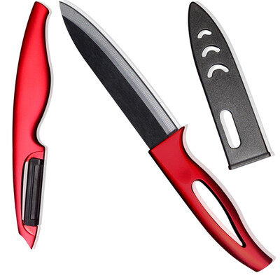 

Red Handle 5 Inch Slicing Knife XYJ Brand Ceramic Blade Peeler Kitchen Knives Best Ceramic Knife Set