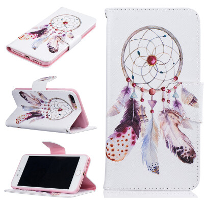 

Feather wind chimes Design PU Leather Flip Cover Wallet Card Holder Case for IPHONE 7 PLUS