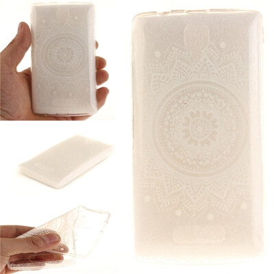 

White mandala Pattern Soft Thin TPU Rubber Silicone Gel Case Cover for Lenovo A2010