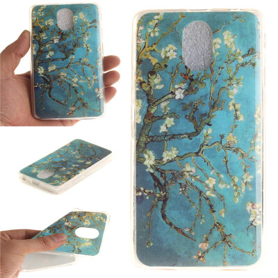 

Apricot tree Pattern Soft Thin TPU Rubber Silicone Gel Case Cover for Lenovo VIBE P1m