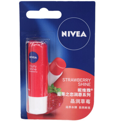 

Nivea Star Fruit Love Lip Run Series Crystal Strawberry 4.8g (lip balm lip care moisturizing moisture