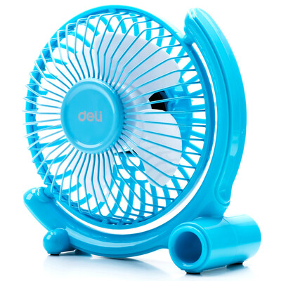 

Deli 3681 USB Mini Mute Desktop Fan Fan Fan Student Dormitory Fan Blue