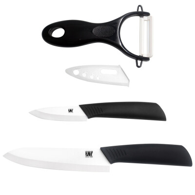 

XYJ 3" Paring 6" Chef Ceramic Knife+ Peeler 3pcs Kitchen Knives Sharp Cooking Knives Best Gifts