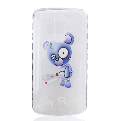 

Blue bear Pattern Soft Thin TPU Rubber Silicone Gel Case Cover for LG K7/K8