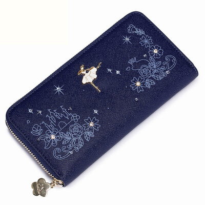 

JUST STAR (JUST STAR) wallet female new hand bag bag zipper wallet long wallet Japan and South Korea multi-card holding bag JS420 blue