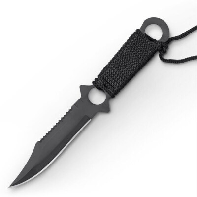 

Mountain cave man outdoor knife knife siege tool leggings knife diving straight knife self-defense weapons portable knife black arc with knife sets CM8031