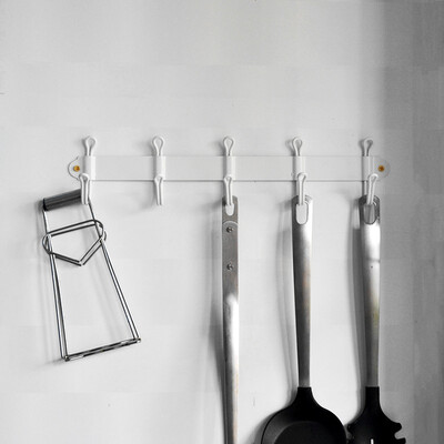

F-BARTL Coat Hook Wall Mounted Hook Rack with 5 Dual Hanger Hooks for Coats Hats Scarves key