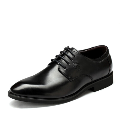 

Old man head LAORENTOU men fashion trend men shoes comfortable British pointed casual shoes LQD661 black lace 40 yards