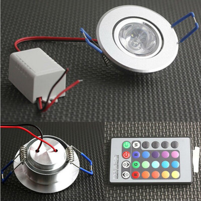 

3W RGB LED Recessed Ceiling Light Spotlight Downlight Lamp