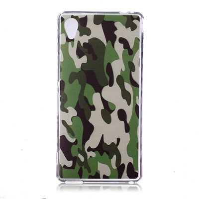 

Camouflage Pattern Soft Thin TPU Rubber Silicone Gel Case Cover for SONY Xperia M4 Aqua