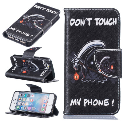 

Grim Reaper Design PU Leather Flip Cover Wallet Card Holder Case for IPHONE 5/5S/5SE