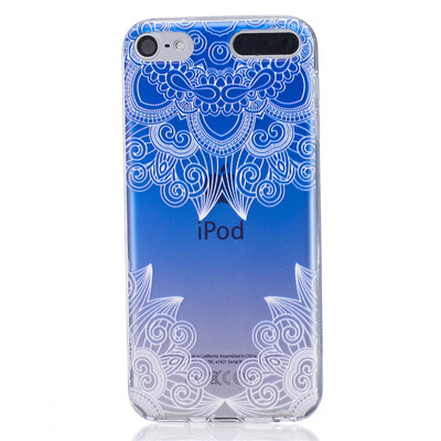 

Фиолетовый узор бабочки Мягкая тонкая резиновая оболочка из силиконового геля TPU для iPod Touch 5