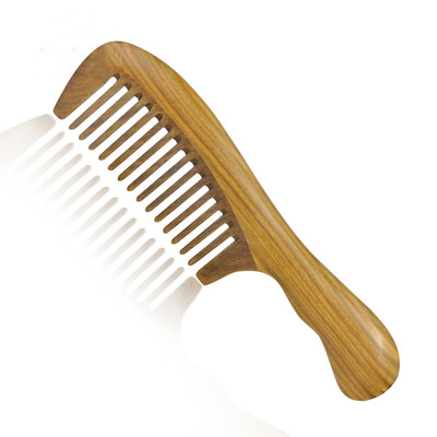 

Yu Mei combs green sandalwood whole comb comb natural sandalwood comb big teeth wide teeth comb thick curls Valentine&39s Day gift gift box gift bag bag 1-6X