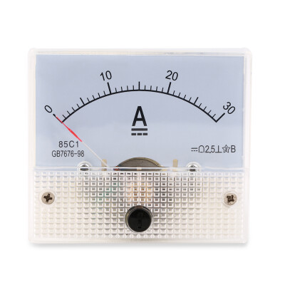 

DC 30A Analog Ammeter Panel AMP Current Meter 0-30A DC Doesn't Need Shunt