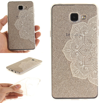 

Half white flowers Pattern Soft Thin TPU Rubber Silicone Gel Case Cover for SAMSUNG GALAXY A3 2016A310
