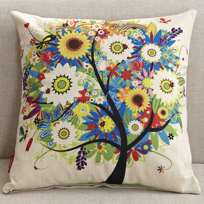 

Цзючжоу олень домашний текстиль мультфильм цветочный стиль подушка диван подушки офисная подушка прикроватная задняя машина автомобиль талия подушки талии подушка сердце жирное дерево 45x45cm