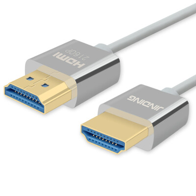 

JINDING JD-H50 тонкая роскошная позолоченная версия 2.0 HDMI цифровая поддержка высокой четкости HD 2k * 4k разрешение 3D-функция ТВ-кабель HD интерфейсный кабель (2 метра)