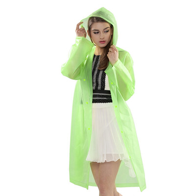 

Paradise EVA pectin transparent frosted sense of water raincoat fashion outdoor travel long raincoats poncho men ladies E001 wind raincoats 8 fluorescent green L