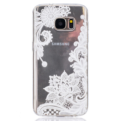 

Lace flowers Pattern Soft Thin TPU Rubber Silicone Gel Case Cover for SAMSUNG GALAXY S7