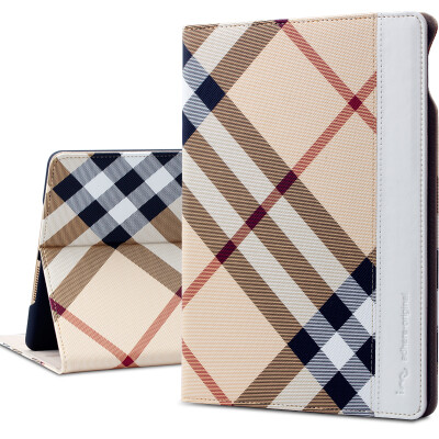 

I-mu) British fashion ipad air2 protective cover for Apple fashion retro lattice pattern Retina screen smart protective cover twill