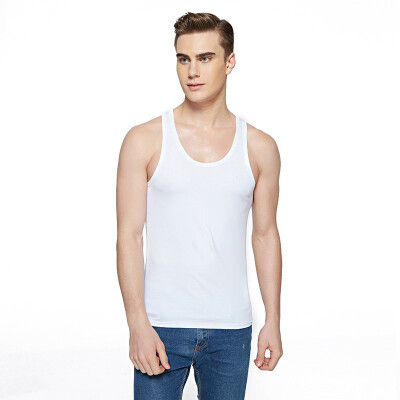 

Heng Yuanxiang men&39s vest cotton self-cultivation stretch sleeveless bottoming shirt 1 piece of white