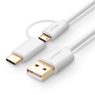 

Кабель для зарядки и передачи данных UGREEN Micro USB + Type-C