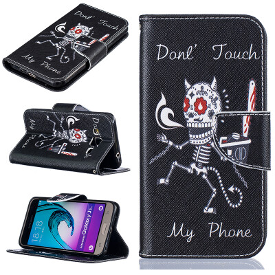 

Bone Design PU Leather Flip Cover Wallet Card Holder Case for SAMSUNG GALAXY J3/J3 2016 J320