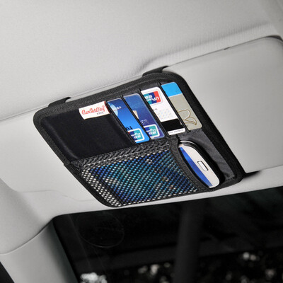 

CarSetCity Multi-function mini car sun visor storage bag CS-27984 black