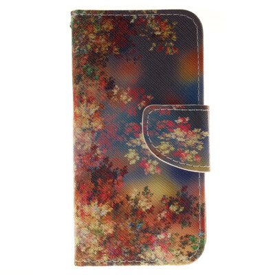 

Colorful flowers Design PU Leather Flip Cover Wallet Card Holder Case for LG K4