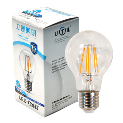 

【Jingdong Supermarket】 Li Li (LITIL) 6.5W LED Bulb E27 big screw mouth retro light bulb bulb yellow light 1 set